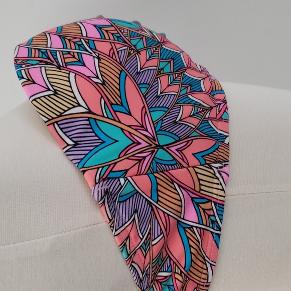 SunDazed pink multicolored strapless bikini top size 36D - Picture 8 of 12